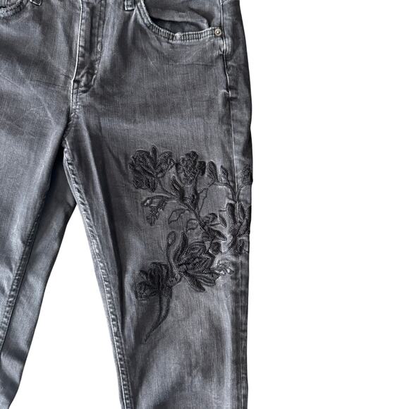 Zara Woman Black‎ Embroidered Jeans size 6 - Picture 1 of 6